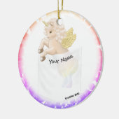 Pocket Unicorn Keramisch Ornament (Links)