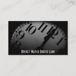  Pocket Watch Photo Business Card-sjabloon Visitekaartje