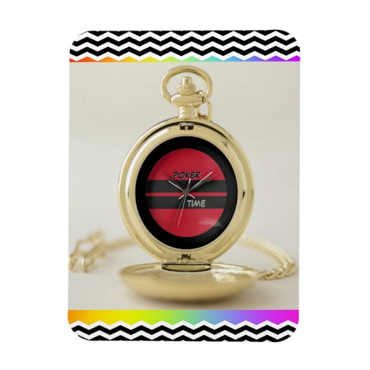 Pocket Watch Poker Time  Refrigerator  Magneet (Verticaal)
