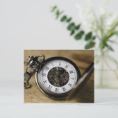 Pocket Watch Time Movement Briefkaart (Staand voorkant)
