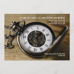 Pocket Watch-uitnodiging Kaart