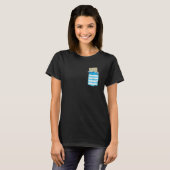 Pocket White Chocolate Bar Funny Chocolate T-shirt (Voorkant volledig)