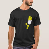 Pocket Yellow Smile Faces Melding Happiness Graphi T-shirt (Voorkant)