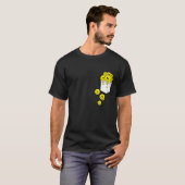 Pocket Yellow Smile Faces Melding Happiness Graphi T-shirt (Voorkant volledig)