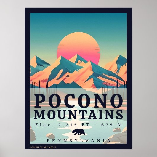 Pocono Mountains Pennsylvania  Souvenirs Poster (Voorkant)