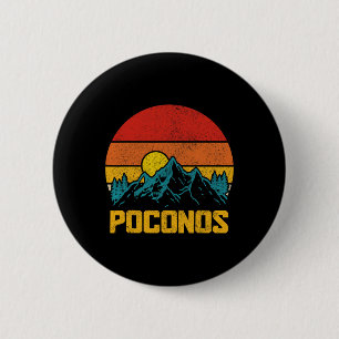 Pocono Mountains Poconos Pennsylvania Wandelen Vin Ronde Button 5,7 Cm
