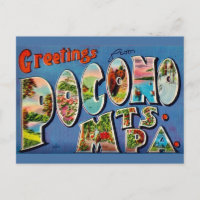 Pocono Mountains Vintage Ansichtkaart