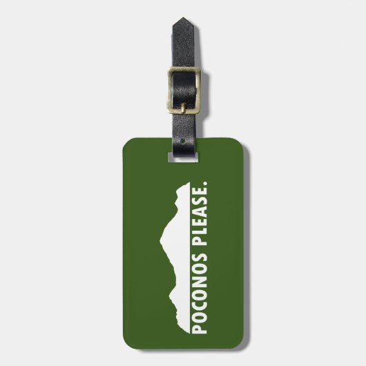 Poconos alsjeblieft bagagelabel (Voorkant verticaal)