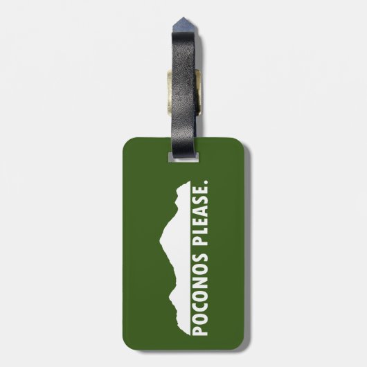 Poconos alsjeblieft bagagelabel (Achterkant verticaal)