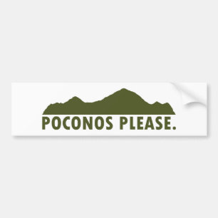 Poconos alsjeblieft bumpersticker
