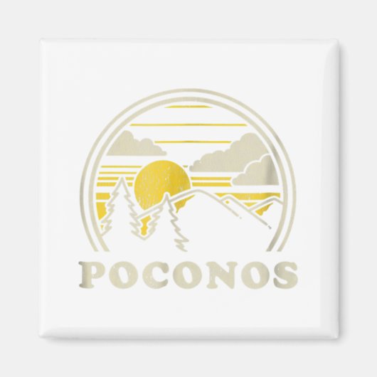 Poconos Pennsylvania PA T Shirt Hiking Mou Magneet (Voorkant)