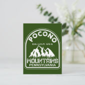 Poconos Retro Pennsylvania Mountains Briefkaart (Staand voorkant)