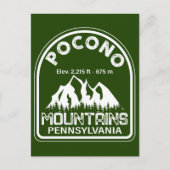 Poconos Retro Pennsylvania Mountains Briefkaart (Voorkant)