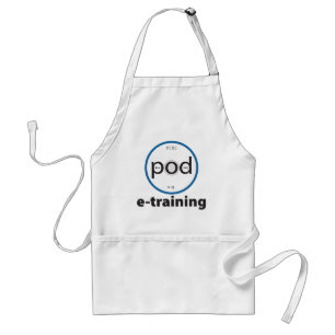 pod-e-training Basic White Utility Apron Standaard Schort