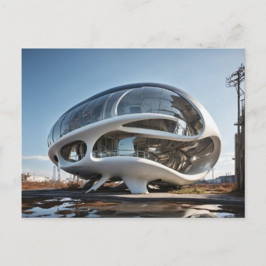 POD HOUSE FUTURISTISCH BRIEFKAART (Voorkant)