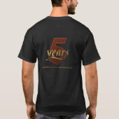 Pod Logo front, 5 jaar terug, shirt (Achterkant)