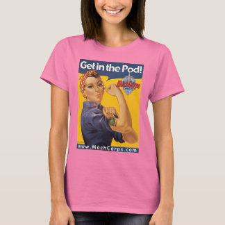 Pod - MAD cog - tshirt noir - MechCorps