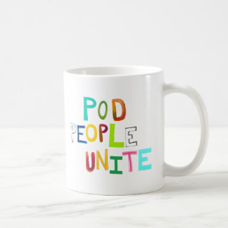 Pod Mensen verenigen leuke kleurrijke unieke kunst Koffiemok