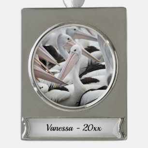 Pod Pelicans Verzilverd Banner Ornament