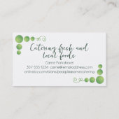 pod traiteur chef restaurant carte de visite (Dos)