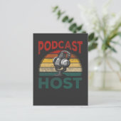 podcast host pocasting Streaming-host Briefkaart (Staand voorkant)