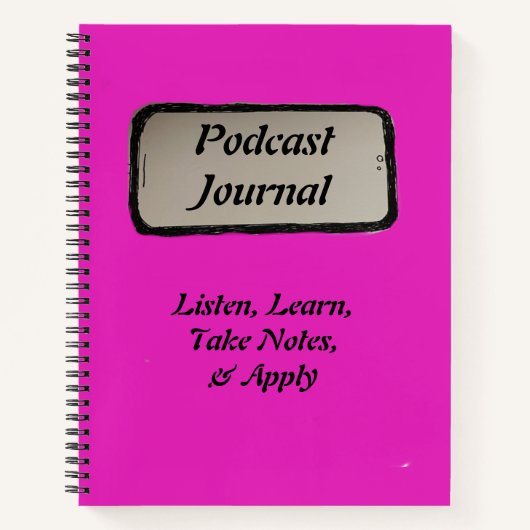 Podcast Journal Roze Notitieboek (Voorkant)