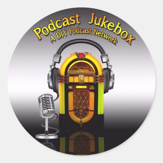 Podcast Jukebox Logo Sticker (Voorkant)