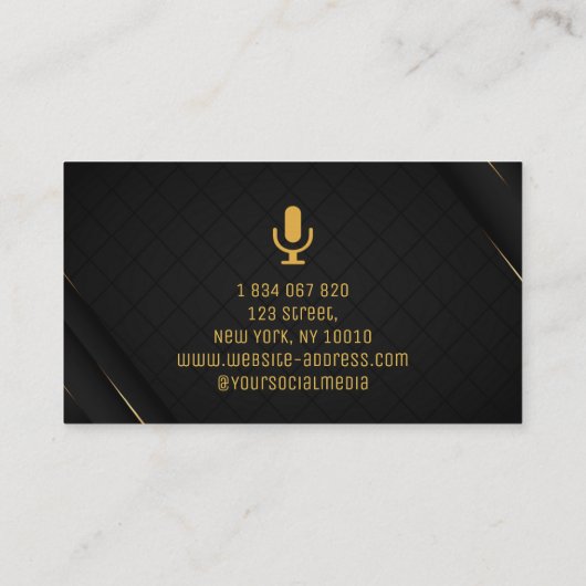 Podcast, Podcaster Carte de visite (Dos)