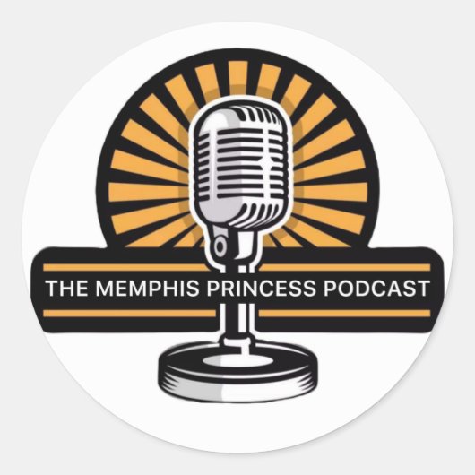 Podcast-Sticker Ronde Sticker (Voorkant)