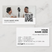 podcast visitekaartjes QR-code (Voorkant / Achterkant)