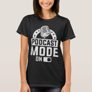 Podcastmodus op Podcaster Podcasting Interviewer T-shirt
