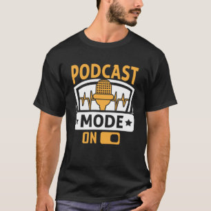 Podcastmodus op Podcaster Podcasting Interviewer T-shirt