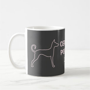 Podenco Dog roze Silhouette Koffiemok
