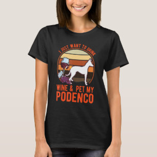 Podenco en wijn Ibizan Hound Podenco T-shirt