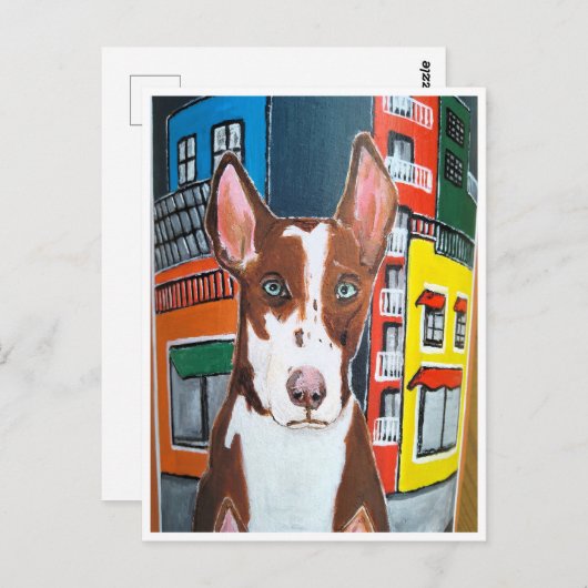 Podenco in de stad schilderij van Alfred Fox Briefkaart (Voorkant / Achterkant)