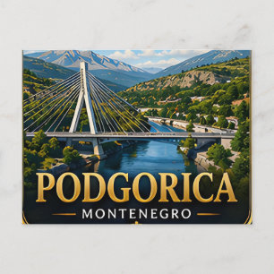 Podgorica Montenegro Balkan Hoofdstad Ontsnapping Briefkaart