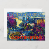 Podgorica, Montenegro Briefkaart (Voorkant / Achterkant)