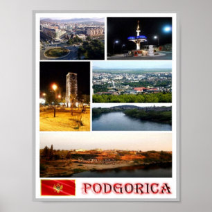 Podgorica - Montenegro - mozaïek - Poster
