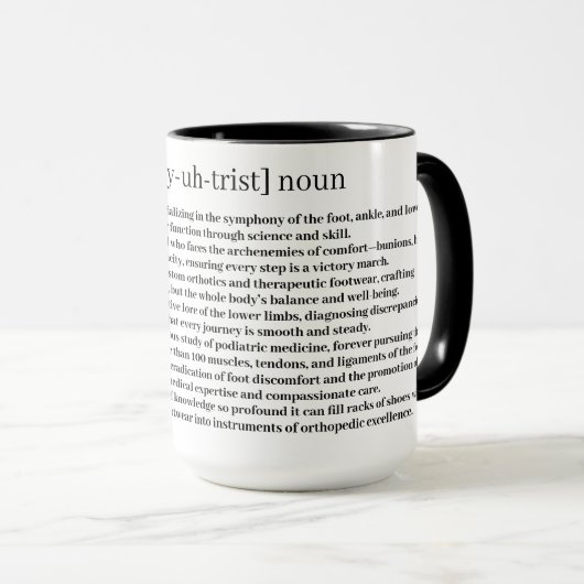 Podiatre Custom Mug (Devant droit)