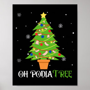 Podiatrie Kerstboom Podoloog Voet Medisch Is Poster