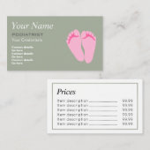 Podiatrist Chiropodist Price Visitekaartjes (Voorkant / Achterkant)