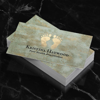 Podiatrist Foot Health Practitioner  Bronze Visitekaartje