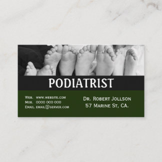 Podiatrist Medical Appointment Green Afsprakenkaartje