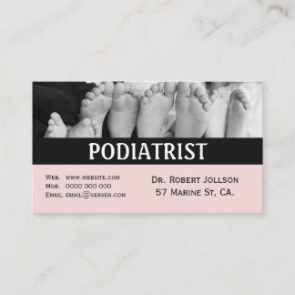 Podiatrist Medical Appointment Roze Visitekaartje Afsprakenkaartje