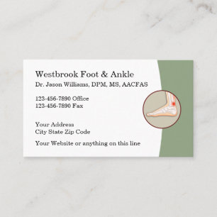 Podiatrist Modern Editable Visitekaartjes