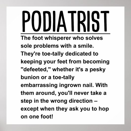 Podiatrist Poster (Voorkant)