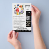 Podiatrist Voet Gezondheidsbeoefenaar QR Code Mode Flyer (Hand)