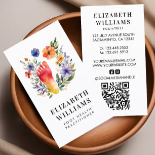 Podiatrist Voet Gezondheidsbeoefenaar QR Code Mode Visitekaartje
