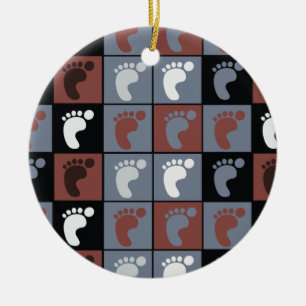 Podiatrist Voeten Patroon Keramisch Ornament