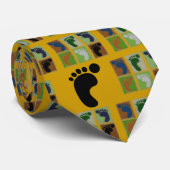 Podiatriste Aquarelle Art Mens Cravate Gold Blue À (Roulé)